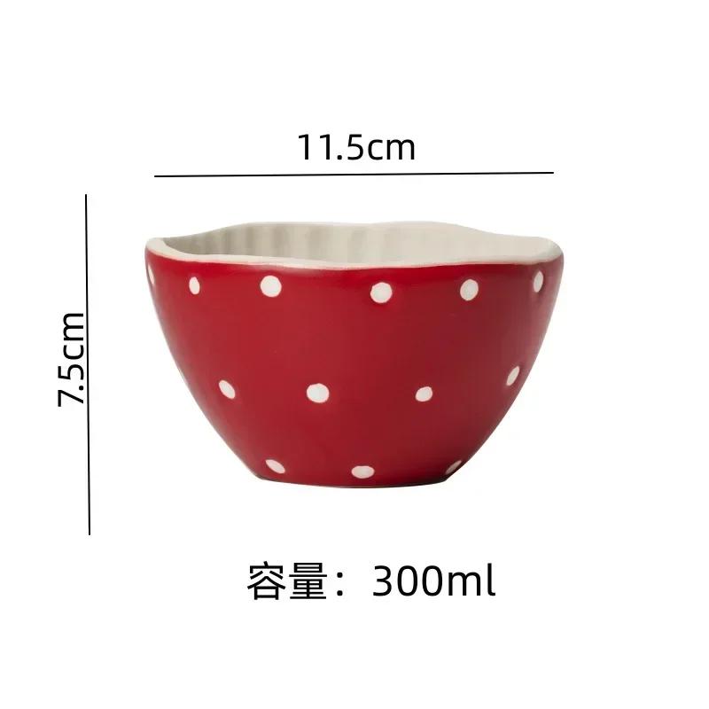 Керамический набор столовых приборов в виде грибов, кухонный горшок, миска, тарелка, ложка, столовая посуда, мультяшная тарелка для десерта с овощами и фруктами, миска для риса и лапши