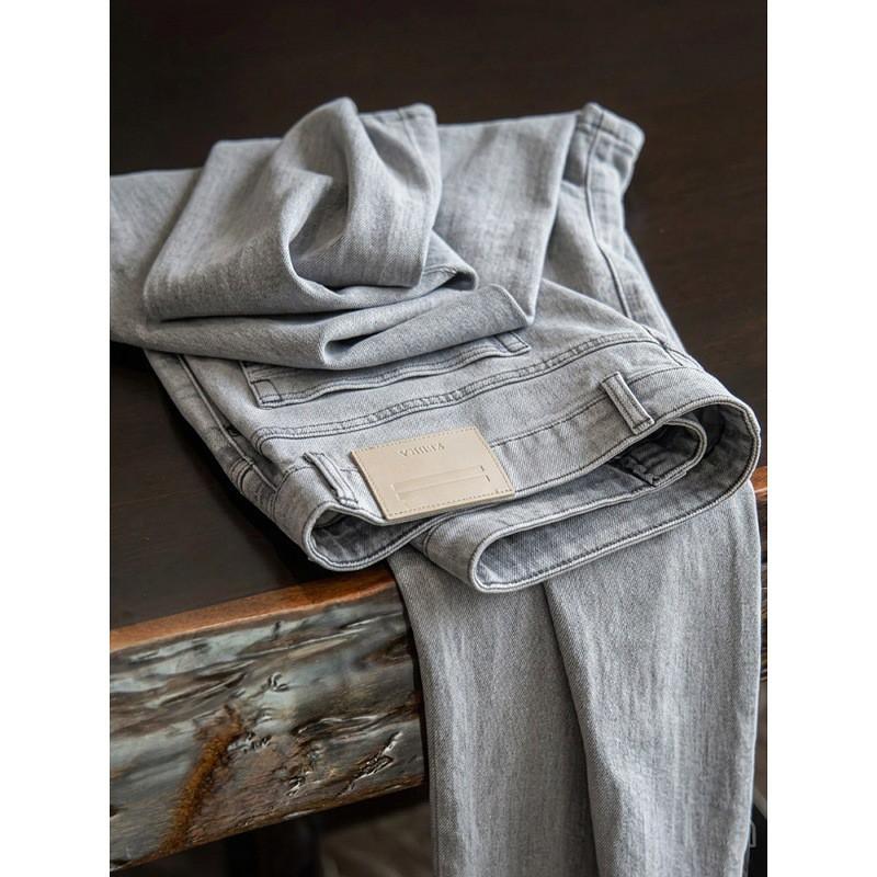 Relaxed Straight Leg Jeans Men - Lyocell Cotton Blend Casual Pants