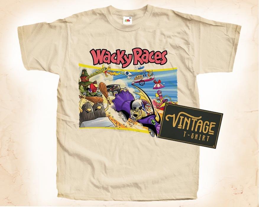 Wacky Races V1 Natural Color Vintage T Shirt For Unisex Unisex Dtg Size S5xl