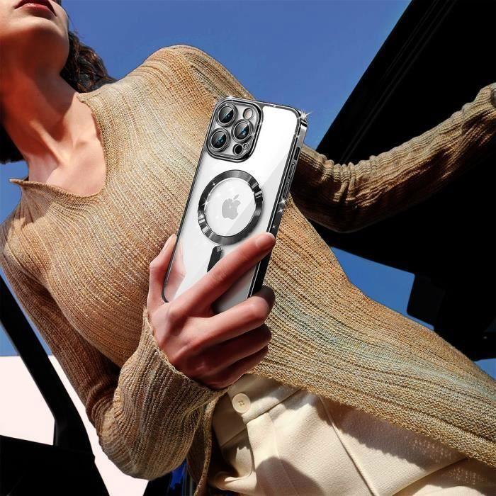 Protective Case - BOOLING - for iPhone 15 Pro Max - Shockproof - Ultra Slim - Black Silicone