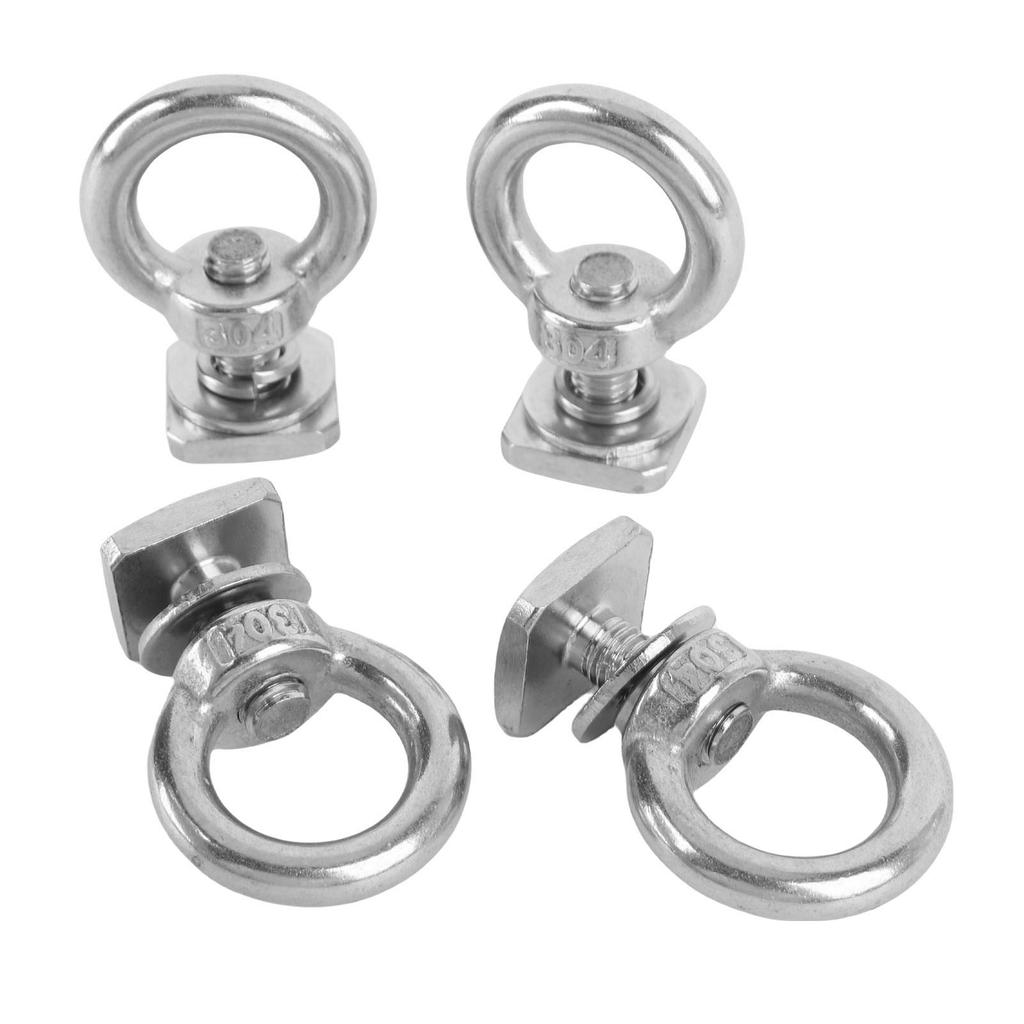 T Bolt Eye Nut Kit Stable Support Stainless Steel T Track Mount Tie Down High Hardness for Holding Tie Down Straps