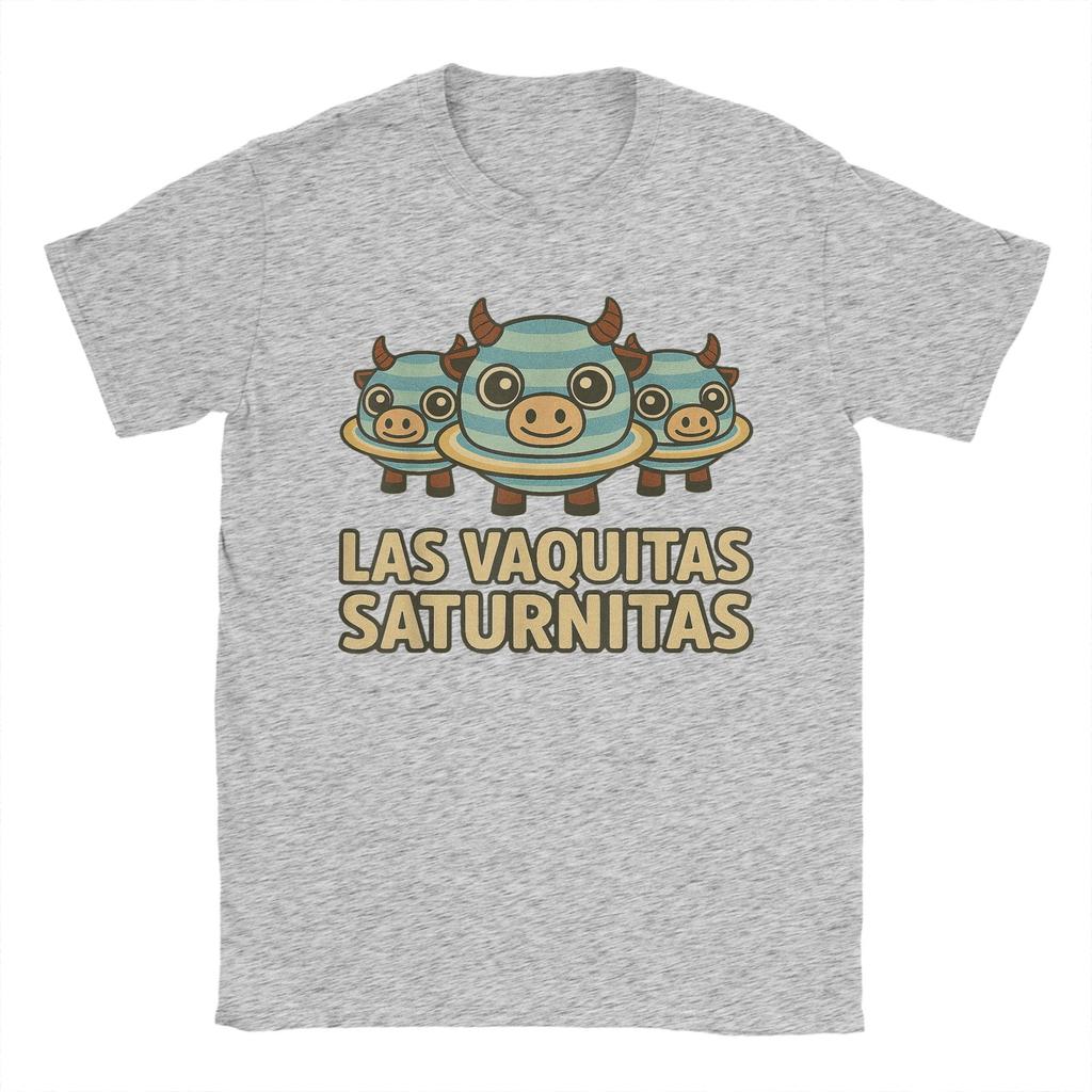 Повседневная футболка Летняя Las Vaquitas Saturnitas Смешная Итальянская Детская Футболка-мем Футболка для мужчин с коротким рукавом