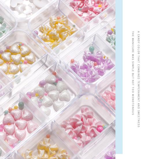 Yousheng 1 коробка Нейл-арт бант не падающий трехмерный блеск не выцветающий DIY смола осень зима кавайный бант нейл-арт очарование маникюрный салон поставки