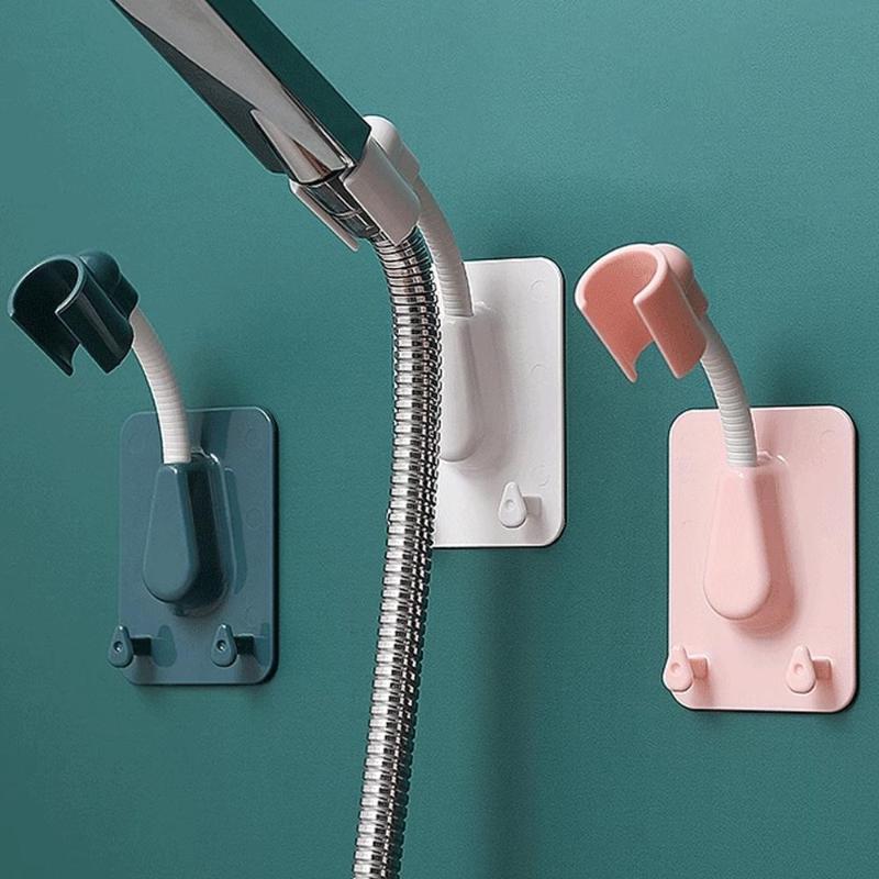 Регулируемый самоклеящийся кронштейн для душа в ванной, универсальный кронштейн для держателя душевой штанги для ванны на 360°