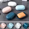 Sealed Waterproof Soap Box Candy Color Home Bathroom Oval Soap Case with Cover Travel Soap Holder Dish Tray Portable Fashion Simple  Jewelry Accessory