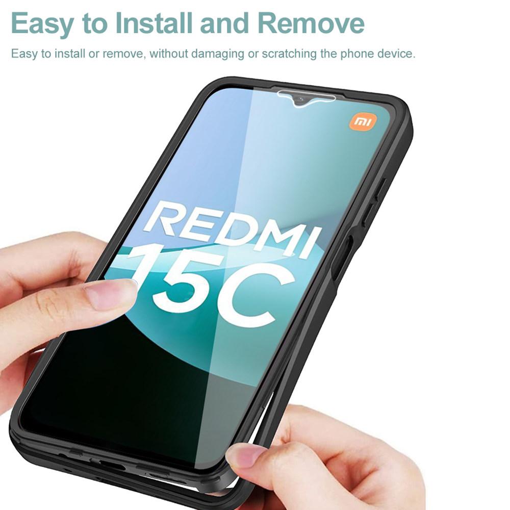 Phone Case For Xiaomi Redmi 15C 4G (EU) (173mm)/15C 5G (EU) (173mm)/Poco C85 4G (173mm) Acrylic+TPU Clear Cover with PET Screen Film