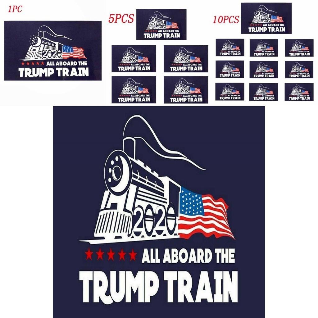 Trump Donald 10pcs Bumper Sticker 2020 All Aboard The Trump Train Car Stickers
