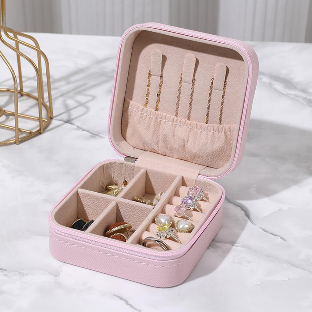 Портативная шкатулка для хранения ювелирных изделий, сережек, ожерелий, колец, домашняя шкатулка для хранения ювелирных изделий, мини-витрина