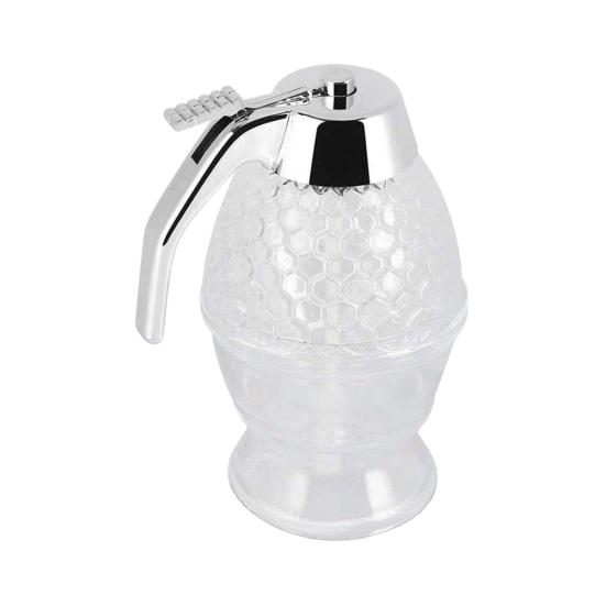 Honey Syrup Juice Dispenser No Drip Glass Beautiful Honeycomb Shaped Pot And Maple Syrup Dispenser Efficient Anti-Crystallization Multi-Functional Bee