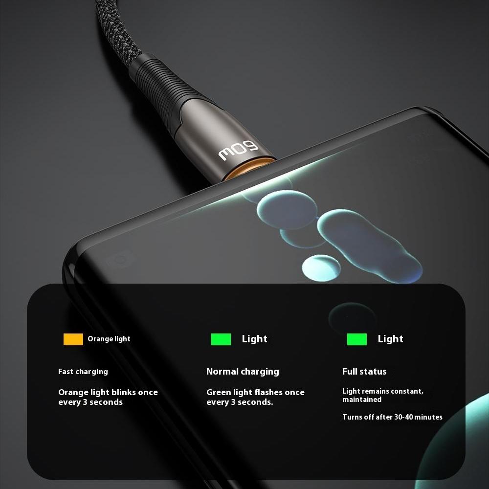 TOTU CB-17-T 120cm USB-A to Type-C Data Cable 25W Smart Auto Disconnect Braided Fast Charging Cord