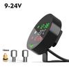 5in1 Motorcycle Volmeter Water Temperature Gauge LED Digital Display+22mm Sensor