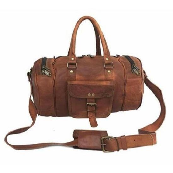 Кожаная натуральная дорожная сумка Duffle Gym Men Vintage Bag Air Bag Weekend