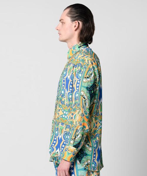 GREEDILOUS Circus Horse Print Tuxedo Shirt