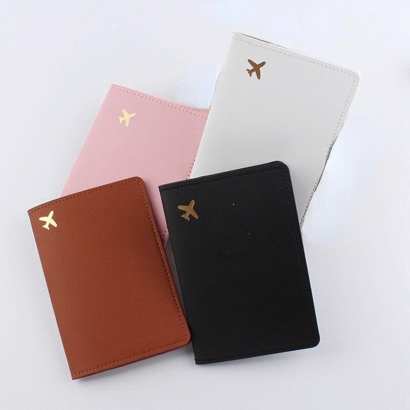 PU Leather Passport Cover Case Holder with ID Credit Card Slot Card Document Pocket Wallet for Travel Passport Sleeve