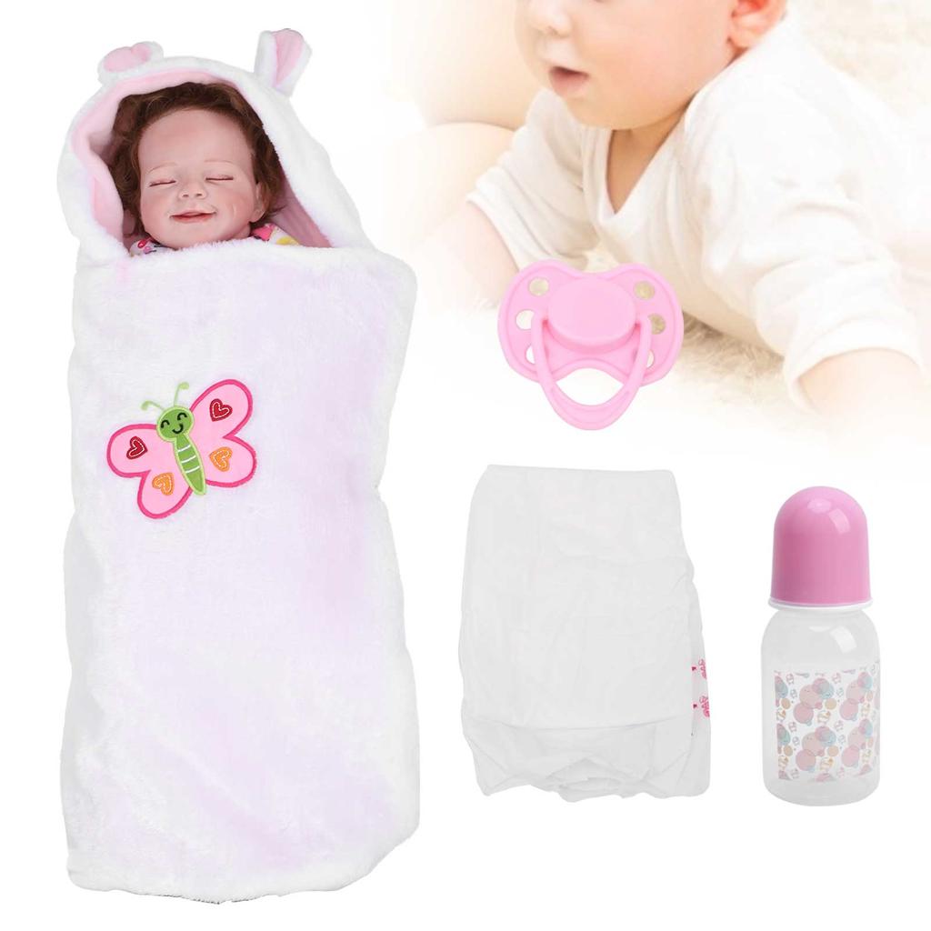 22 Inch Cute Soft Finished Reborn Baby Doll Lifelike Children Role Play Doll Girls Gift Toy