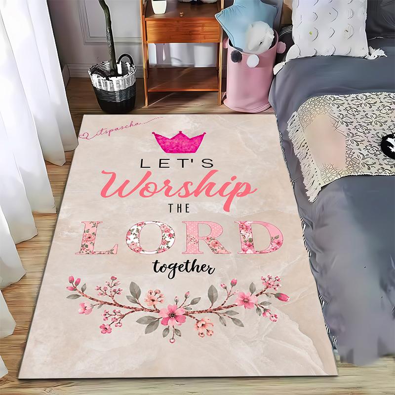 "Let's Worship the Lord carpet Set" carpet set (1 duvet cover, 2 pillowcases, duvet not included)