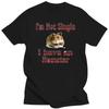 Men WomenDog T Shirt - I'm Not Single I Have A Hamster - Adopt Animal Cat Unisex WoUnisex # 23 Cartoon T Shirt Unisex Unisex New Fashion Tshirt