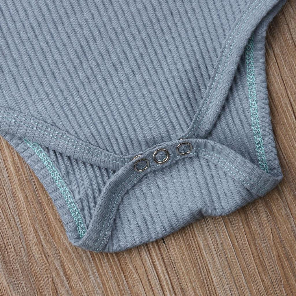 Однотонный комбинезон с рюшами для новорожденных девочек и мальчиков, боди, комбинезон, одежда, От 0 до 24 месяцев