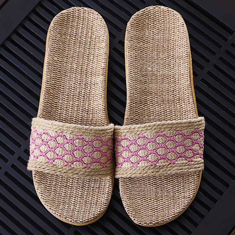 New Summer Retro Woven Home Slippers