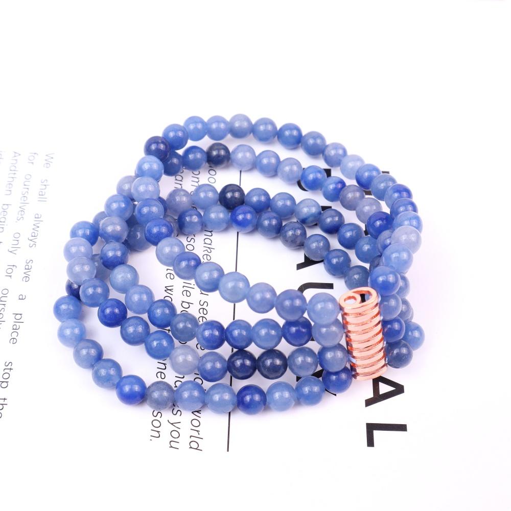 High Quality Colorful Natural Healing Crystal Gemstone Beads Multi-loop Bracelets for Gift