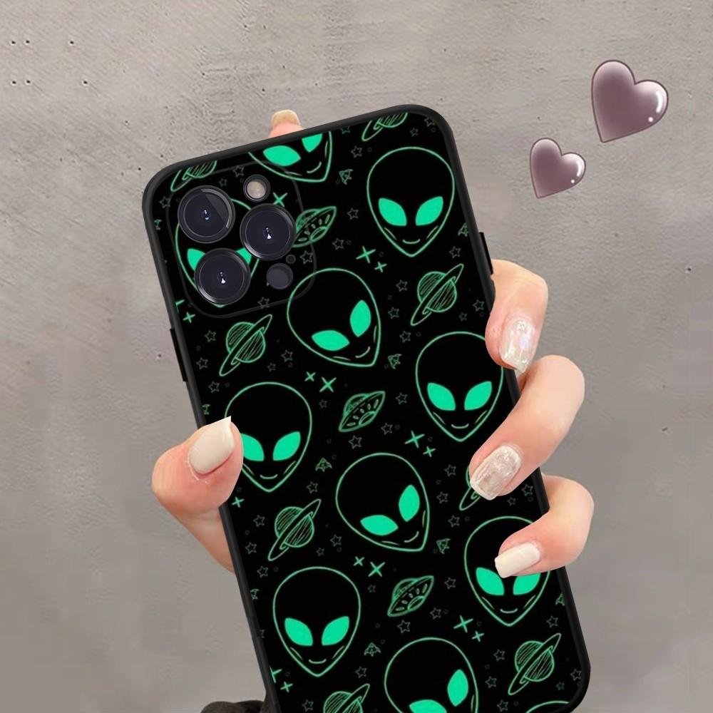 Эстетика Милый Мультяшный инопланетный космический Чехол для телефона Силиконовый Мягкий Для iphone 15 14 13 12 11 Pro Mini XS MAX 8 7 6 Plus X XR Оболочка