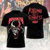 Rock Megadeth Band 3D Printed Men's and Women's T-shirt Fashion Short Sleeve Punk Hip Hop Street Harajuku Top