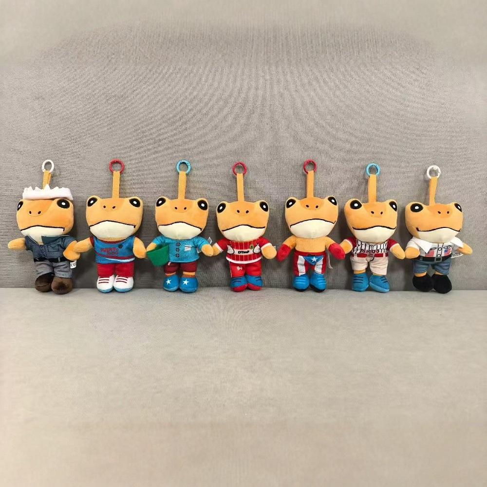 CutePuerto Rican Singer Bad Bunny Frog Plush Keychain Stuffed Doll Backpack Pendant Kids Toy Cute Toy Festival Birthday Gift