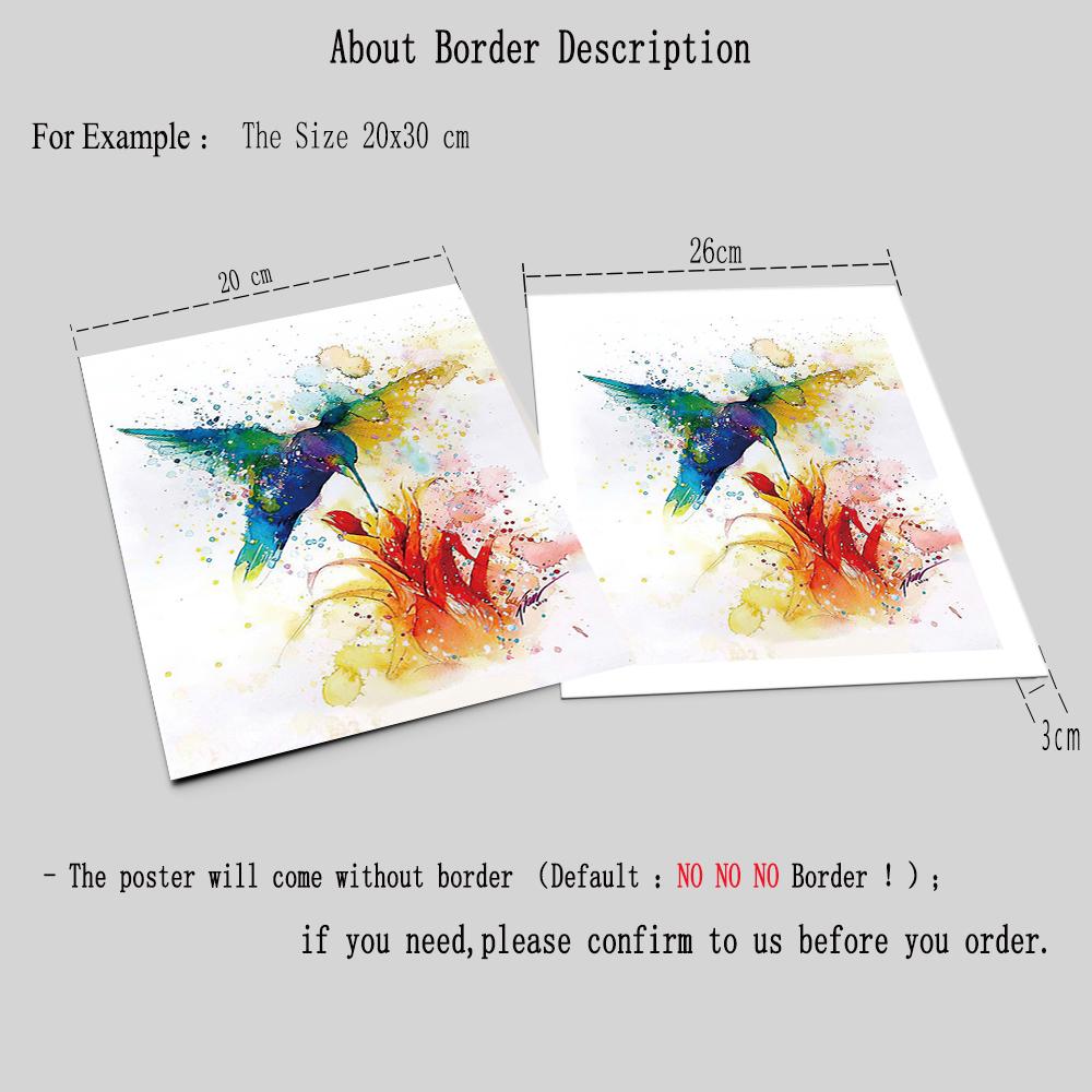 Красочные абстрактные колибри сбор меда плакат настенное искусство холст картина акварелью картина гостиная домашний декор