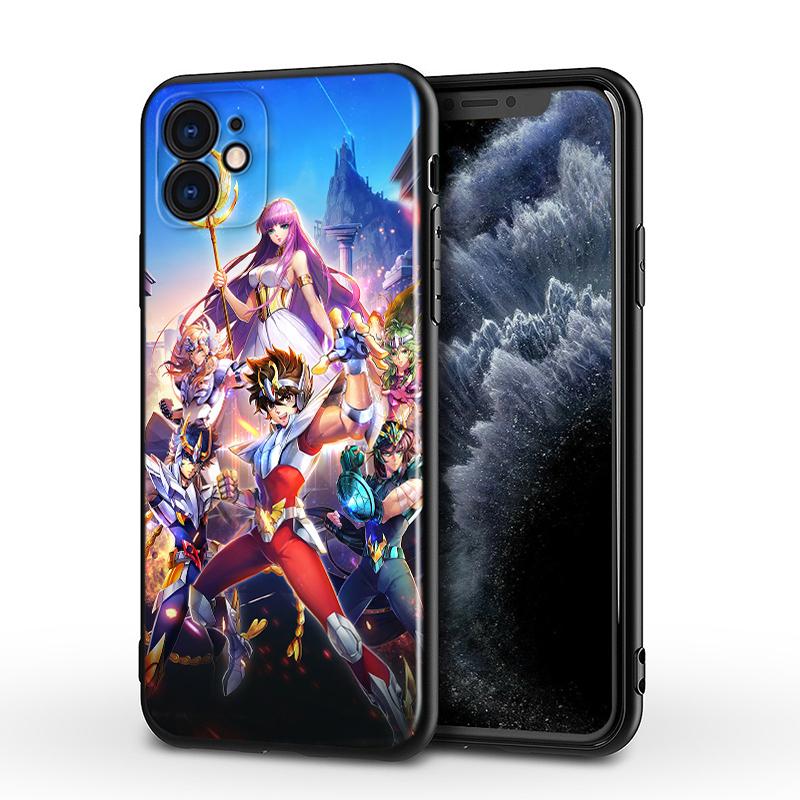 Saint Seiya SoG для Apple iPhone 13 12 11 Mini XS XR X Pro MAX SE 2020 8 7 6 5 5S Plus черный силиконовый чехол для телефона