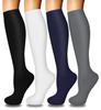 4 Pairs Compression Socks for Women Circulation-Best Support for Nurses,Running,Athletic,Travel