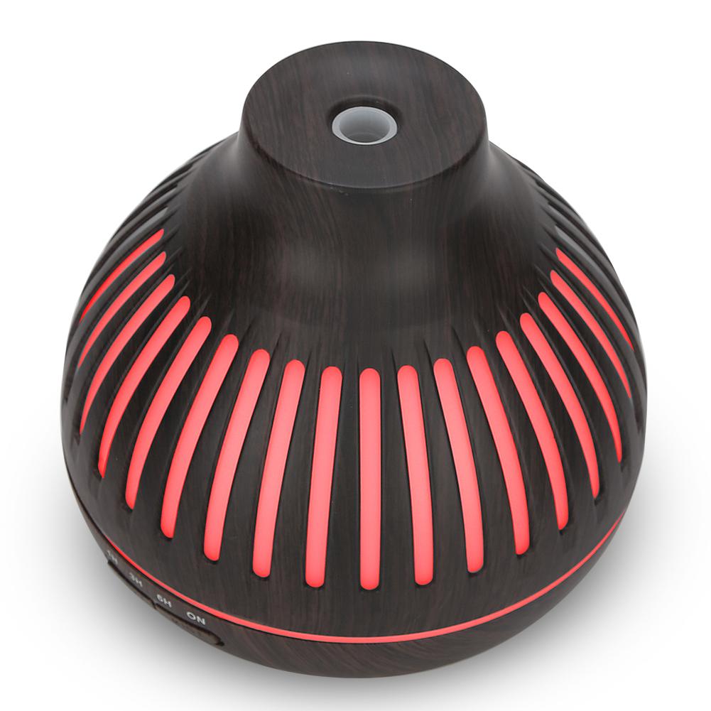 400 мл 7-цветный светодиодный ароматерапевтический увлажнитель воздуха аромадиффузор мини-очиститель воздуха (Текстура темного дерева)