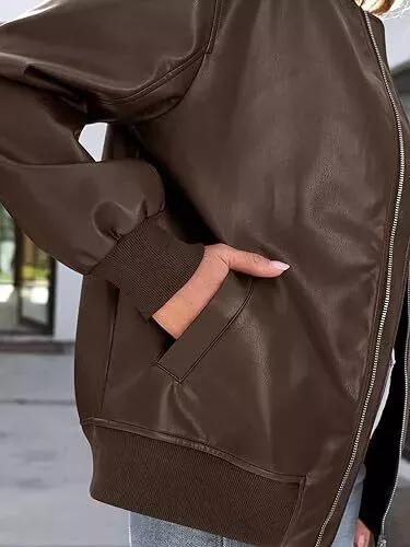 Куртка из коричневой кожи ручной работы для женщин, 100% овчина, для мотоциклистов и байкеров, настоящая мягкая