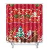 Рождественская шторка для душа, коврик для пола, комбинация из четырех предметов, ковер для ванной комнаты и туалета, коврик для душевой комнаты, коврик для ног