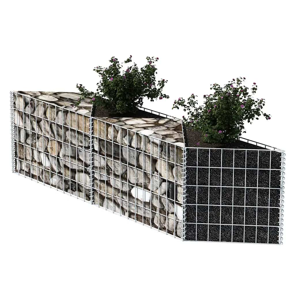 Gabion Planter Box Vegetable Raised Bed Steel 120*30*50 cm