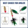 10pcs Fishing Lure Spinnerbait Rooster Tail Fishing Lures Bass Trout Salmon Hard Metal Spinner Baits Kit with Tackle Boxes