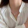 Womens Bean Pendant Necklace Minimalist Fashion Clavicle Chain Daily Wear
