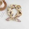 [18 cotton and linen] Korean version ins simple and cute polka dot small square scarf spring and summer new fashionable versatile multi-purpose scarf