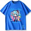 Second Dimension Anime Hatsune Miku Fashion Trend New Cotton Top Short Sleeve T-shirt Unisex