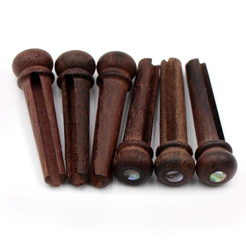 Rosewood Acoustic Guitar Bridge Pins Pegs with Bridge Pin Puller Replacement Bridge Pin Puller Remover Guitar Parts