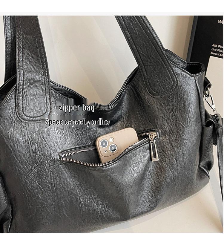 Трендовая женская сумка-тоут в стиле ретро 2025 года: Вместительная, Простая, Универсальная, Сумка через плечо и кроссбоди.