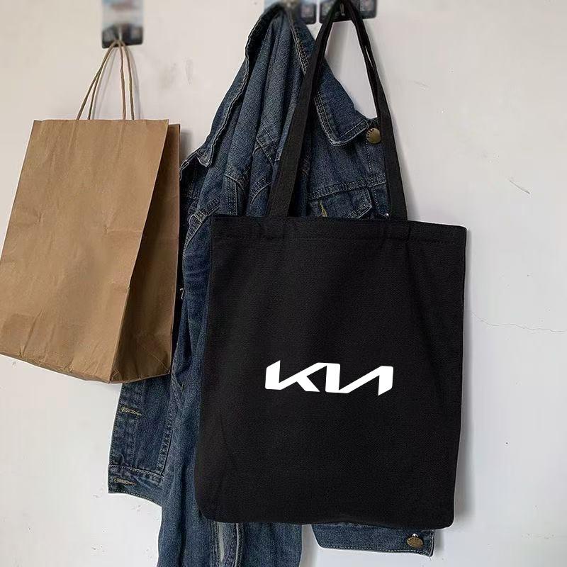 PZLX1 Fashion Canvas Bag Single Shoulder Hand-held Shopping Bag Tote Bag For KIA K3 K5 Sportage Picanto Rio Ceed Optima Sorento Cerato