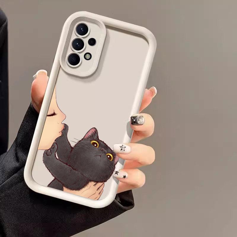 Милый кот Американский короткошерстный Чехол Для Samsung A55 A35 A13 A54 A53 A52 A34 A33 A32 A21S A14 A23 A24 A12 A51 A71 Чехол для телефона