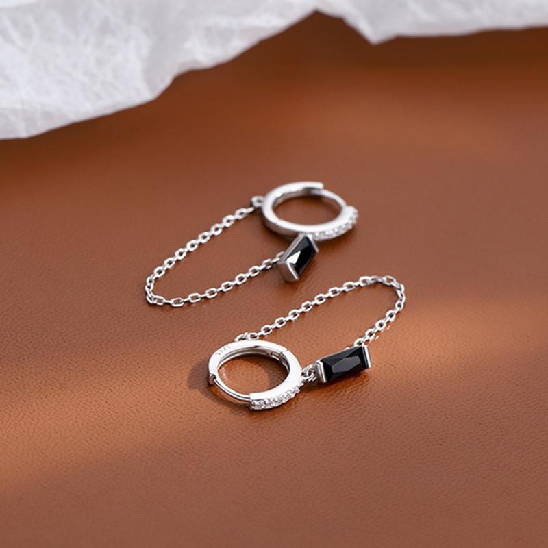 Серьги-кольца с длинной цепочкой в ​​корейском стиле с кисточками для женщин, платинового цвета, модные ювелирные изделия, новинка 2022 года