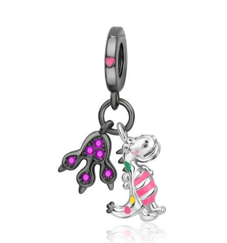 Original 925 Silver Penguin Whale Chameleon Pendant Robot Plant Bead Decoration fit Necklaces Bracelets Jewelry Gifts
