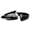 Hyundai I30 Rearview Mirror Cover - Glossy Black Carbon Fiber Pattern