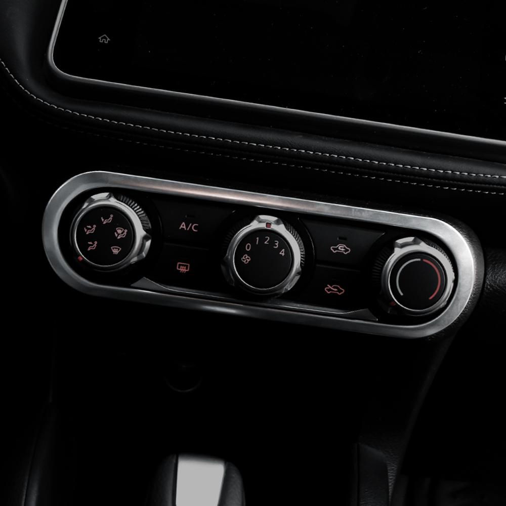 Stainless Steel Car Center Air Conditioning AC Switch Button Frame Cover Trim Sticker for Nissan Kicks 2016 - 2022 Accessories