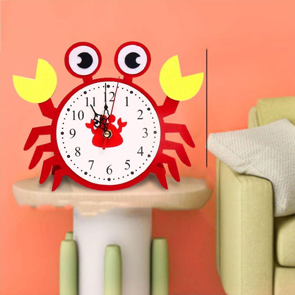 DIY Puzzle DIY Clock Toys Cartoon Clock Time Teaching Aid Cognition Clocks Toys Baby DIY Toys