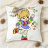 Cute RRainbow BBrite Doublesided Printed Square Decorative Cushion Cover for Sofa Living Room Home Decor