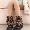 Women Furs Leg Warmer Party Costumes Winter Furry Long Boot Cuffs Fuzzy Shoe Cover Holiday Festival Performances Play