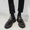 Small Leather Shoes Men'S Spring And Autumn British Style Lacquered Big Head Shoes Japanese Platform Muffin Retro Single Shoes 25891-T